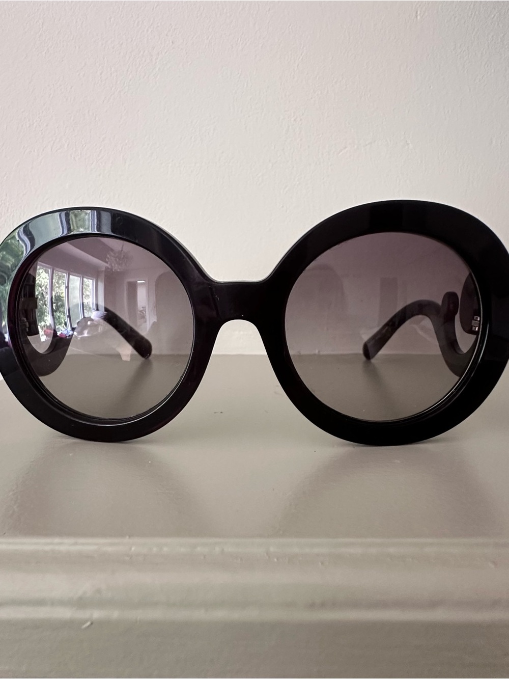 Prada SPR 27N Minimal Baroque Black Sunglasses